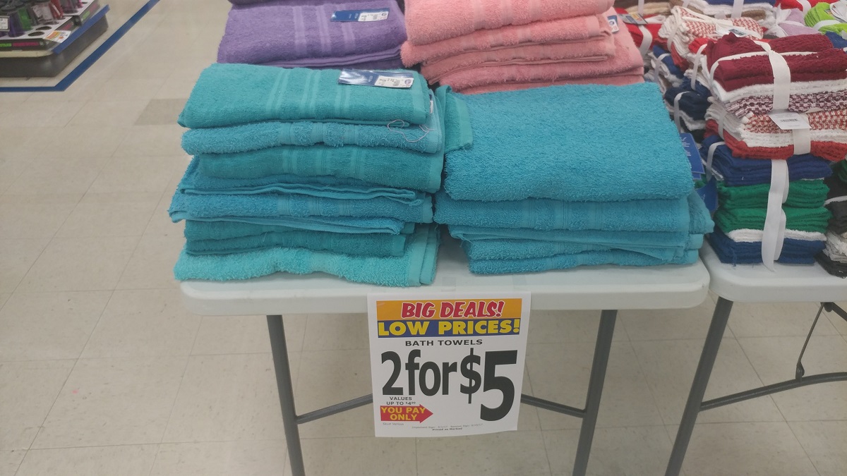 Bath towel 2 for $5 at Roses