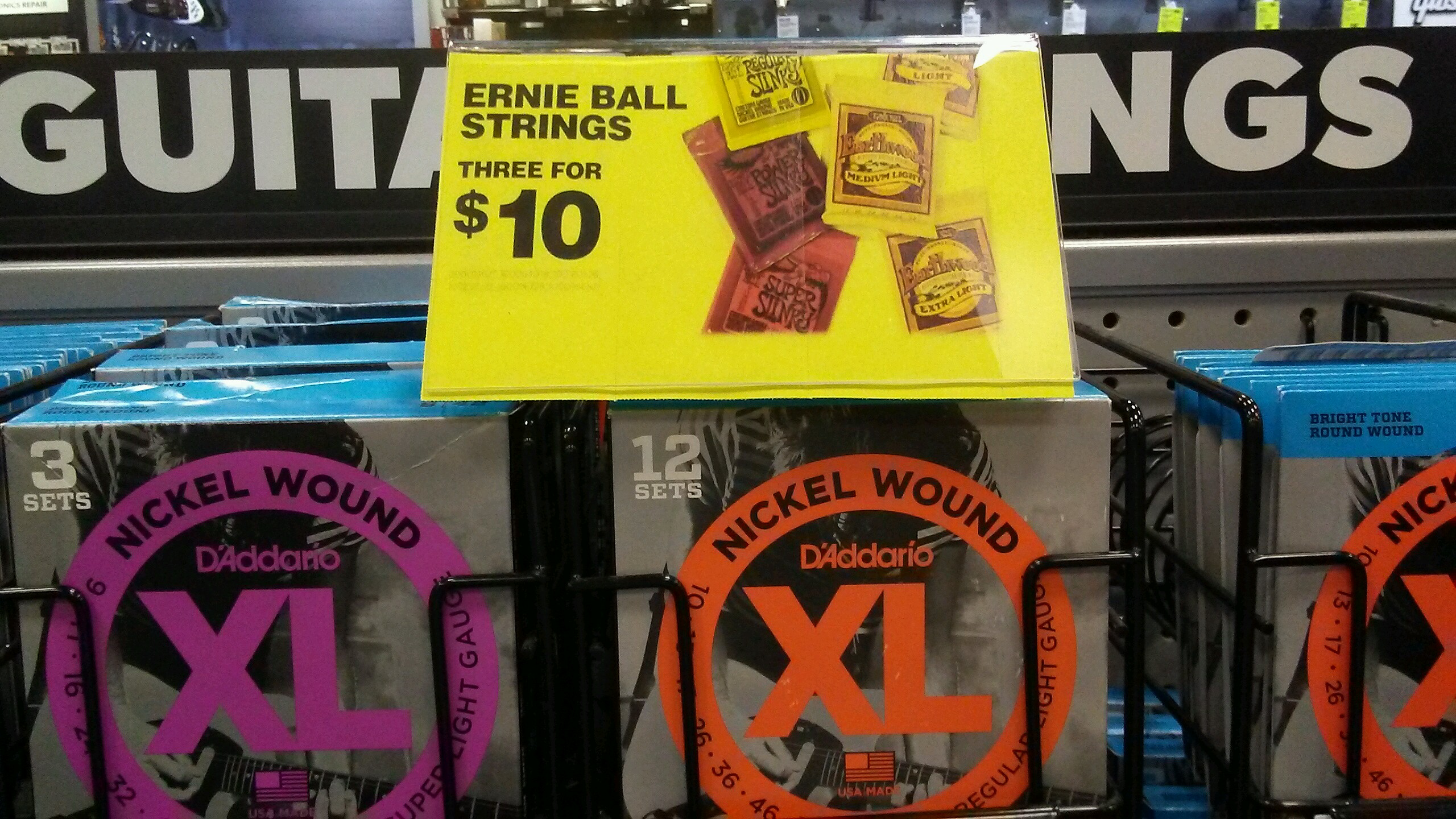 ernie ball strings sale at guitar center