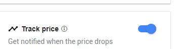 How to track prices with Google Shopping toggle on